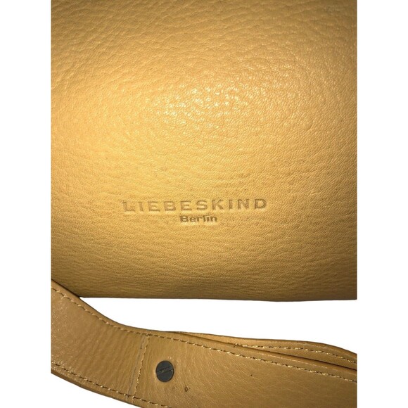 LIEBESKIND Berlin Mustard Leather Shoulder Hobo Bag Large With Shoulder Strap - Picture 5 of 16